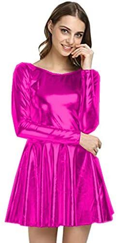 Plus Size Pleated Mini Dress Ladies Fashion Vestido A-line Dress