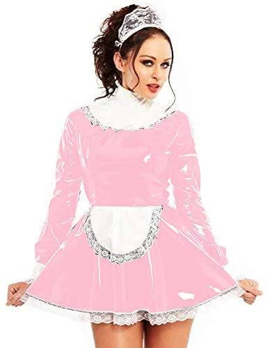 24 Colors Lace Splicing Maid Cosplay Dress Retro Dress with Apron