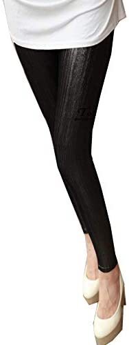 Women Sexy Glitter Solid-Colored Skinny Leggings Shiny Tights