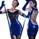 18 Colors Lady Backless Dress Mesh Patchwork Faux Leather Vestido