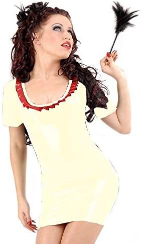 23 Colors Ruffle Scoop Neck Slim Dress Lady Short Sleeve Back Zipper Mini Dress