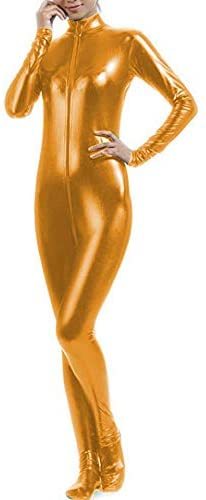 17 Colors Metallic Unitard Lady Cosplay Catsuit Shiny Footed Zentai