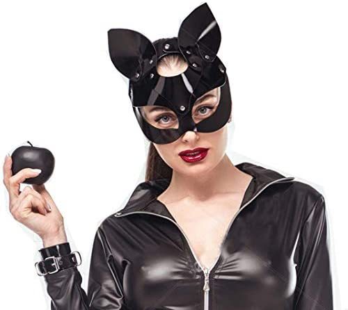 Halloween Costume Leather Cat Mask Custumes Accessories for Party