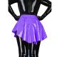 Plus Size PVC Pleated Skirt Gothic Asymmetric Swallowtail Skirt