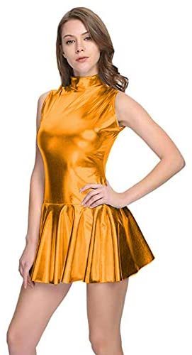 Plus Size Sleeveless Mini Dress Zipper A-Line Dress Pleated Vestido