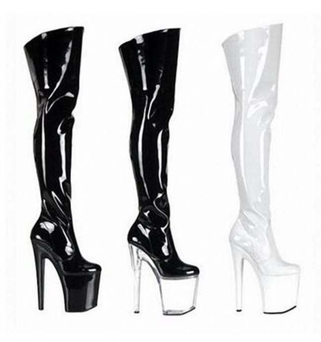 Fashion Women Thigh High Boots Punk High Platform Knight Boots High Heels Riding Boots Sexy Pole Dancing Clubwear Party Shoes