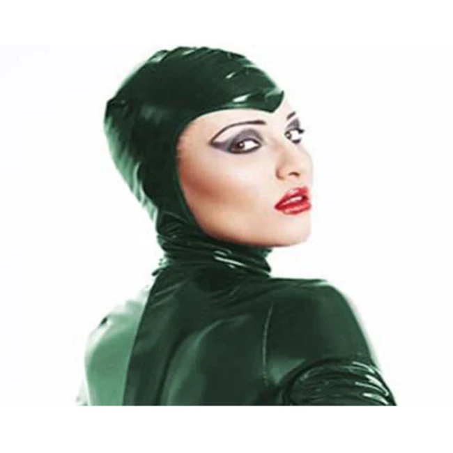 New Arrival Men Women PVC Open Mouth Face Eye Head Mask Costume Slave Game Role Play Fetish Hood Mask Custom anime decor