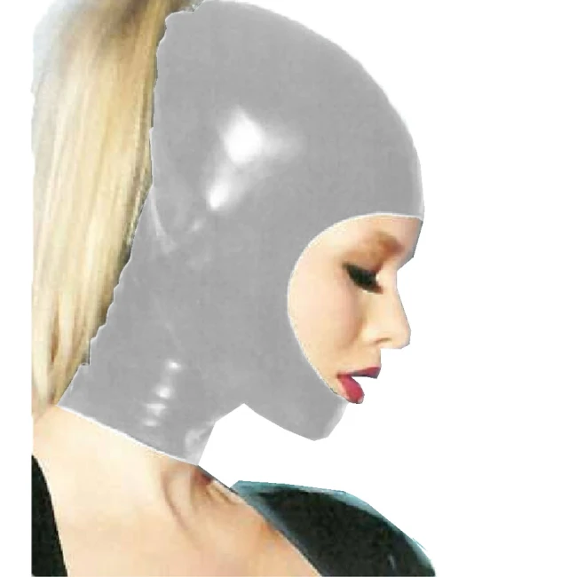 New Arrival Men Women PVC Open Mouth Face Eye Head Mask Costume Slave Game Role Play Fetish Hood Mask Custom persona S-7XL