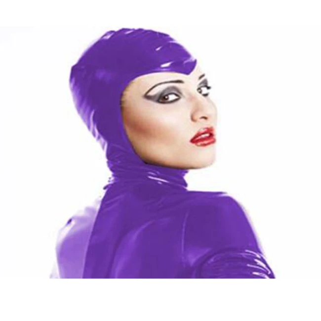 New Arrival Men Women PVC Open Mouth Face Eye Head Mask Costume Slave Game Role Play Fetish Hood Mask Custom anime decor