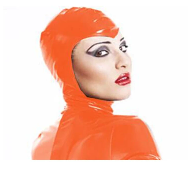 New Arrival Men Women PVC Open Mouth Face Eye Head Mask Costume Slave Game Role Play Fetish Hood Mask Custom anime decor