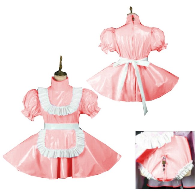 Plus Size Maid Dresses Lolita Style Sissy Dress Locable Sweet Dress Halloween Costume Contain With Pant S-7XL