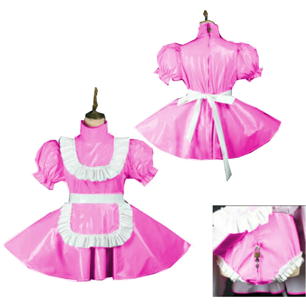 Plus Size Maid Dresses Lolita Style Sissy Locable Sweet Dress Halloween Contain With Pant