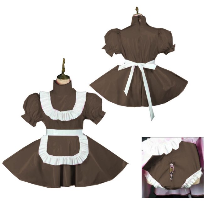 Plus Size Maid Dresses Lolita Style Sissy Dress Locable Sweet Dress Halloween Costume Contain With Pant S-7XL