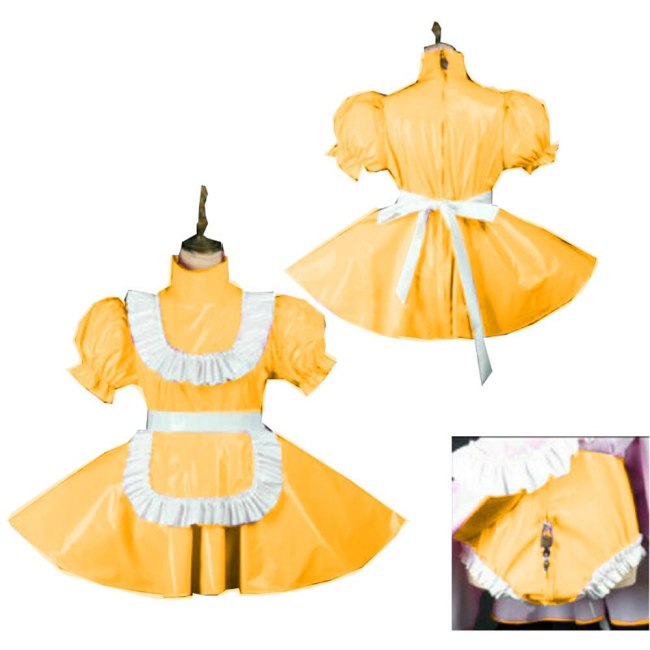 Plus Size Maid Dresses Lolita Style Sissy Dress Locable Sweet Dress Halloween Costume Contain With Pant S-7XL