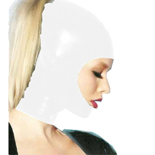 New Arrival Men Women PVC Open Mouth Face Eye Head Mask Costume Slave Game Role Play Fetish Hood Mask Custom persona S-7XL