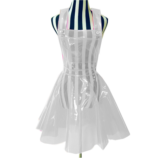 Women Plastic PVC Dress See Through A Line Plastic PVC Clear Dress Waterproof Plus Size Dress Sexy Costume Gothic dress S-7XL
