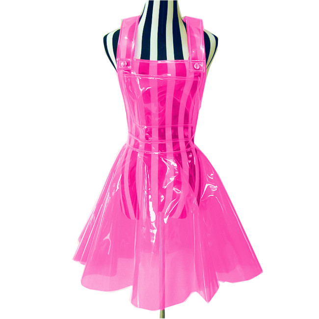 Women Plastic PVC Dress See Through A Line Plastic PVC Clear Dress Waterproof Plus Size Dress Sexy Costume Gothic dress S-7XL