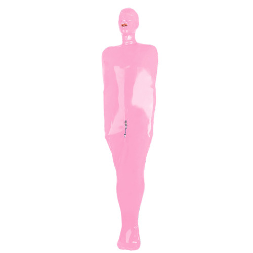 Natural & flexible adults latex bondage bag adults PVC bdsm sleeping sack open head and attached front zipper Fetish Rubber Suit