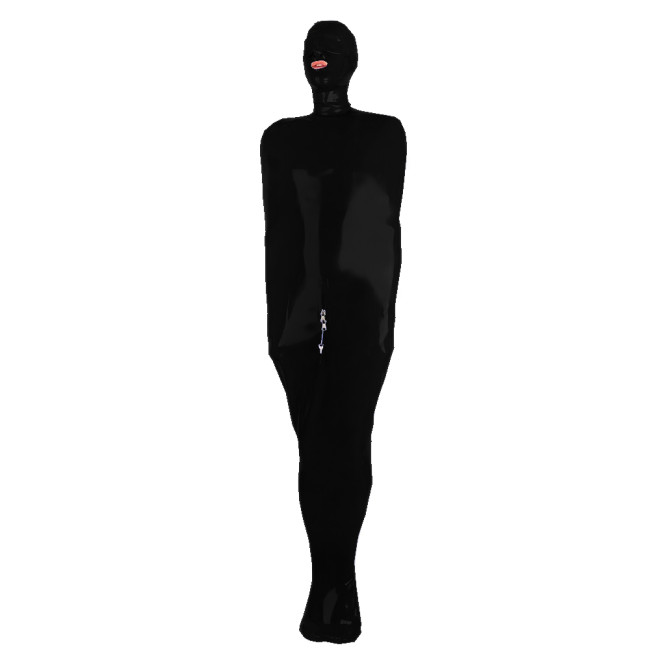 Natural & flexible adults  bondage bag adults PVC sleeping sack open head and attached front zipper Fetish Rubber Suit