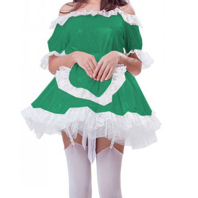 New Women Lolita One-Shoulder Mini Dress Sexy Maid A-Line Dress Anime Cosplay Costume Kawaii Halloween Party Sissy Mini Dresses