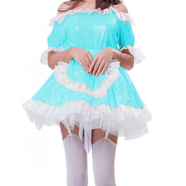 New Women Lolita One-Shoulder Mini Dress Sexy Maid A-Line Dress Anime Cosplay Costume Kawaii Halloween Party Sissy Mini Dresses