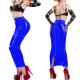 Sexy Mermaid Bodycon Pencil Skirt Zip High Waist PU Patent Leather PVC Long Skirt Seamless Skirts Tight Shiny Clothes New