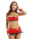 PVC Leather Dress Sets S-7XL Women Sexy Mini Skirt with Tube Top Hand Ring and Strapless Neckwear Erotic Clothing Sexy Costumes