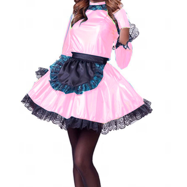 Sweet Lolita Maid vintage Dress Pink Soft Girl Women Uniform Princess Dresses Club Party cosplay Costume lace dress wuth Apron