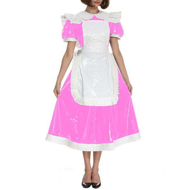 Adults Sissy Dress Puff Sleeve Maxi Lolita Dress Crossdress Dress Costume Peter Pan Collar Cute Long Dress Japanese Costume 7XL
