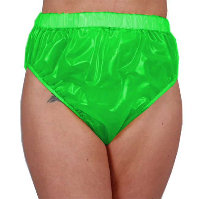 Clear PVC Plastic Bikini Panties PVC Underwear Transparent Glass Clear shorts high waist thongs adult baby panties sissy cloth