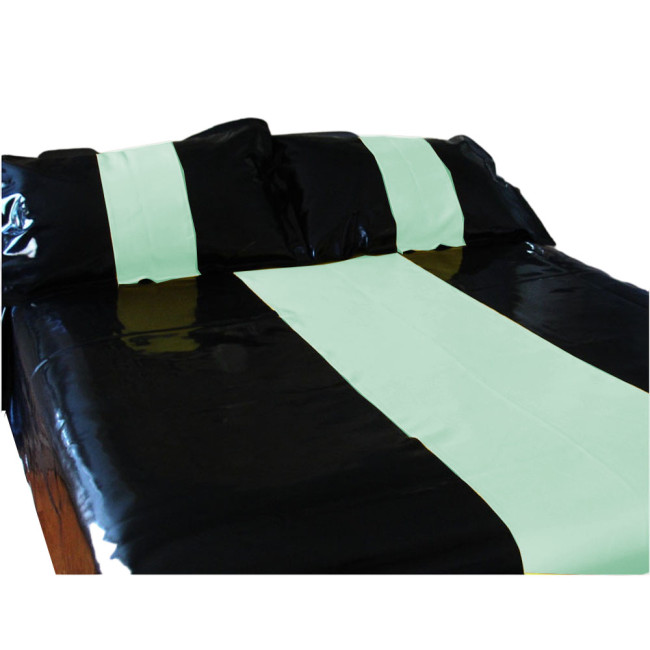 29 colors PVC Bedding Set Queen King size Patent Leather Duvet Cover Vinyl Bed sheet set Fitted sheet Plastic customed made size