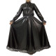 Mens Sissy Long Dress Shiny Metallic Hot maid selling sissy long dress Crossdressing role-playing Servant Uniform Flared Dress