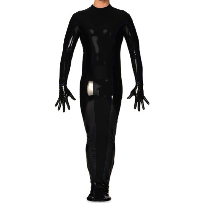 Leather Full Body Cover Bodysuit Faux Leather Night Club Jumpsuit Adult PVC Catsuit Zip Erotic Wear Bondage Bag Gay Wear