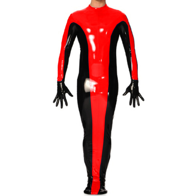 Leather Full Body Cover Bodysuit Faux Leather Night Club Jumpsuit Adult Latex PVC Catsuit Zip Erotic Wear Bondage Bag Gay Wear