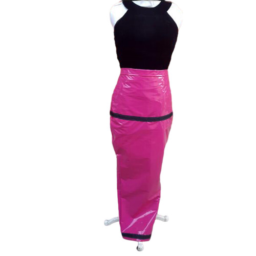 Shiny PVC Sissy Lockable Bondage Hobble Ankle Length Skirts Crossdressing Patent Leather High Waist Restricted skirt Erotic 7XL