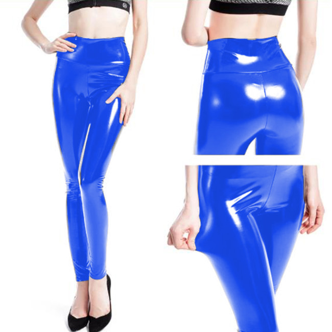 PVC High quality pencil pant women 2022 style high waist elastic skinny pants female trousers Plus Size Faux Latex Patent