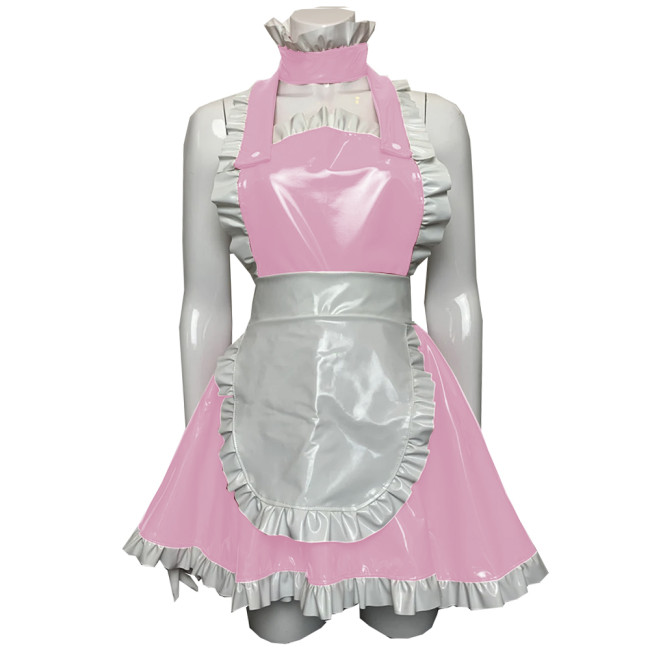 Japanese Sexy hot Parties Maid Dress Up Classical Apron Kitchen Cooking Cleaning Dress Cosplay Ruffled Princess PVC Apron