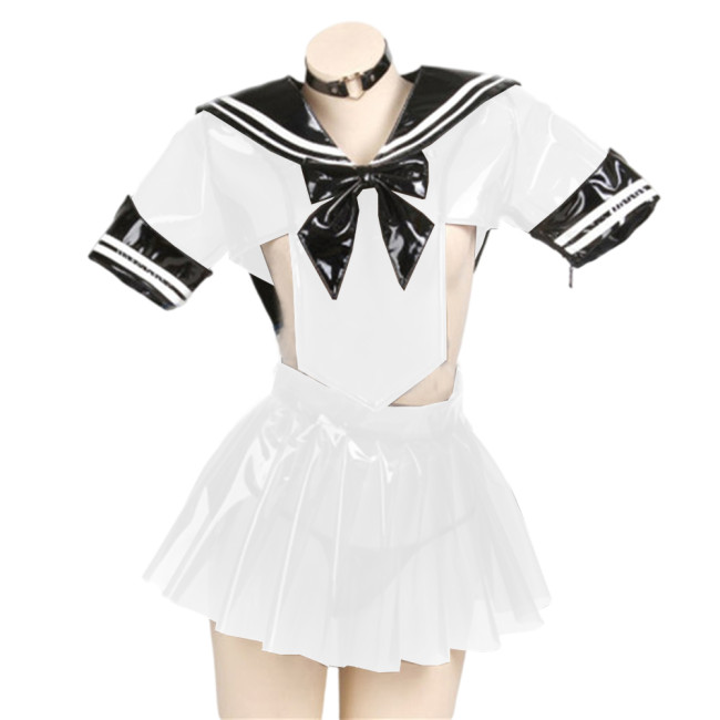 Studunt Uniform Clear PVC Japanese Style Student Girls School Uniforms Girls Navy Costume Women Sexy Navy JK Suit Sailor Outfit