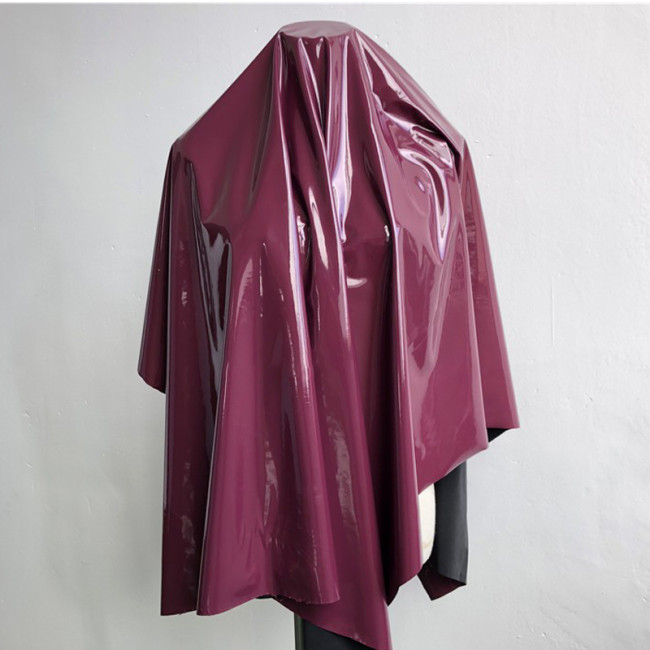 Women Patent Leather O-Neck Tops Long Flared Sleeve Shirt Novelty Shiny PVC Jackets Plus Size S-7XL PU Leather Short Coats