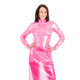 Women sexy Long Sleeve front zipper PVC Long Dress Novelty Clubwear  Unsiex Shiny see through dress Fetish costume S-7XL