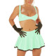 Women Skirt Sets Dress Fashion Sleeveless Vest with Skirt 2 Piece Set Short Tank Top Leather PVC Skirt Summer Suit