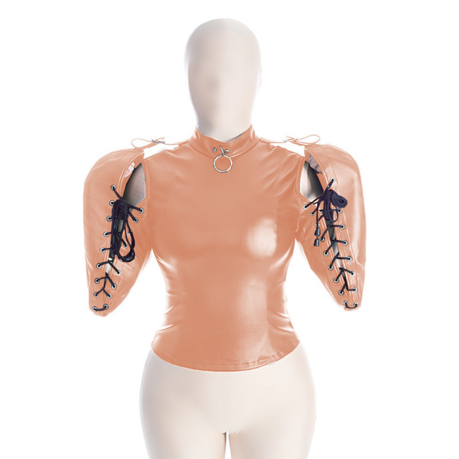 Lace Up Crop Tops Arm Binder Restraint Straitjacket Slave Mummy Restraints Bags Sex Toys Erotic Costume Adult Games S-7XL