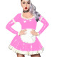 Sexy Sissy Dress Long Sleeves Women Maid Cosplay Dress with Apron Halloween Fancy Costume Plus Size 7XL