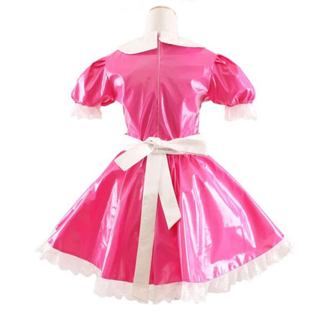 Lolita PVC Dress Shiny PVC Adult Sexy Cross Dressing Sissy Lolita Cosplay Costume For Adult Mens Gay Sweet Apron Costume S-7XL