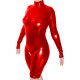 Mens Gay Fancy Costumes Clubwear Wetlook Back Zipper Catsuit Bodysuit Metallic Bodystocking for Male Cocktail Parties 7XL