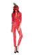 Newest Sexy Jumpsuit Women Red Bandage Bodysuit Fetish Faux Leather Playsuit Novelty Halloween Masquerade Party Costumes