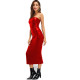 Sexy Shiny Metallic Strapless Bodycon Midi Dress for Women Faux Leather Off Shoulder Pencil Dress Vestido Vinyl PartyTube Dress