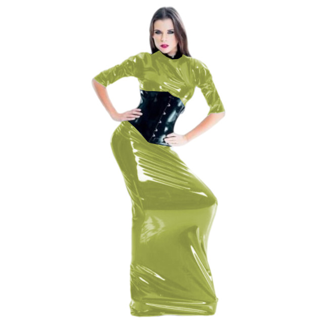 Bondage Bag Dress Unisex Mummy Suit PVC Latex Body Bags Women's Long Dresses Skirts Back Zipper Halloween Cosplay Tights Custom