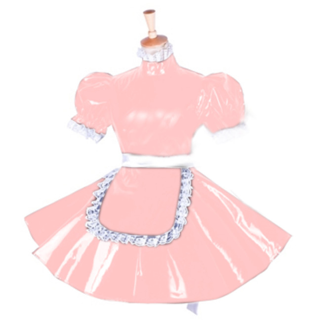 Cute Maid Dress Sexy Cosplay Costumes Anime Uniform PVC Short Sleeve Lolita Dresses Plus Size Pole Dancing 7xl vestido de mujer