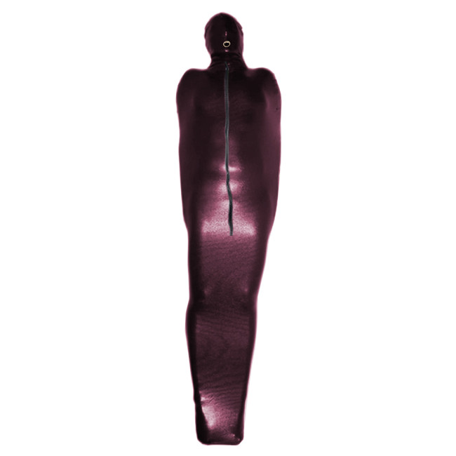 PVC Bondage Sack Sleeping Bag Bodysuit Sexy Men women Full Body Cover Bodysuit Faux Leather Jumpsuit Gay Cosplay Suit Plus Size